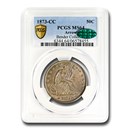 1873-CC Liberty Seated Half Dollar MS-64 PCGS CAC (Arrows)