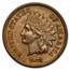 1873 Indian Head Cent Open 3 AU