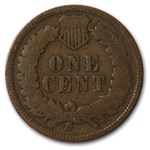 1873 Indian Head Cent Open 3 Good