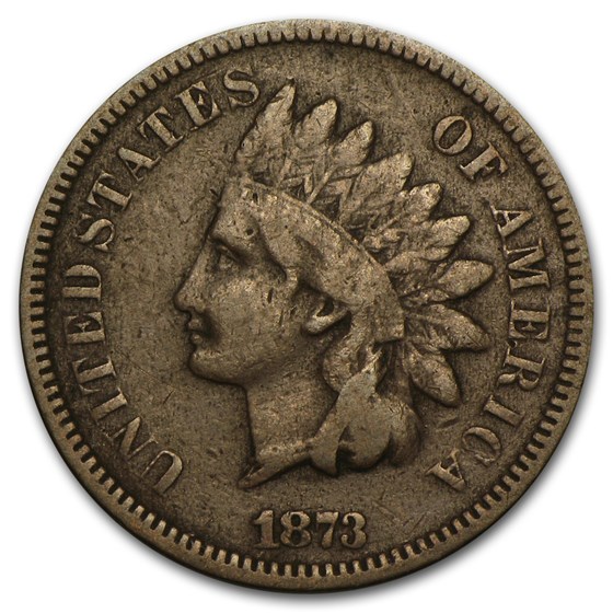 1873 Indian Head Cent Open 3 VG 1873 Indian Head Cent Open 3 VG