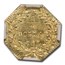 1873 Indian Octagonal 25 Cent Gold MS-66 NGC (BG-793)