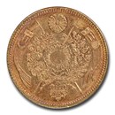 1873 Japan Gold 5 Yen Meiji 6 MS-63 NGC
