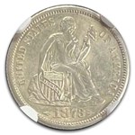 1873 Liberty Seated Dime MS-64 NGC (Arrows)