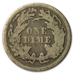 1873 Liberty Seated Dime No Arrows Open 3 Fine
