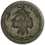 1873 Liberty Seated Dime No Arrows Open 3 VG