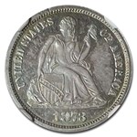 1873 Liberty Seated Dime PF-66+ NGC (CL 3, No Arrows)