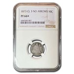 1873 Liberty Seated Dime PF-66+ NGC (CL 3, No Arrows)