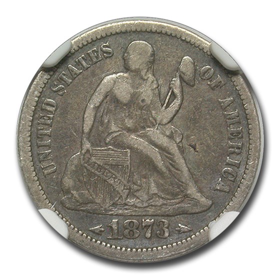 1873 Liberty Seated Dime VF-30 NGC (Arrows) 1873 Liberty Seated Dime VF-30 NGC (Arrows)