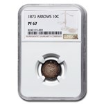 1873 Liberty Seated Dime w/Arrows PF-67 NGC