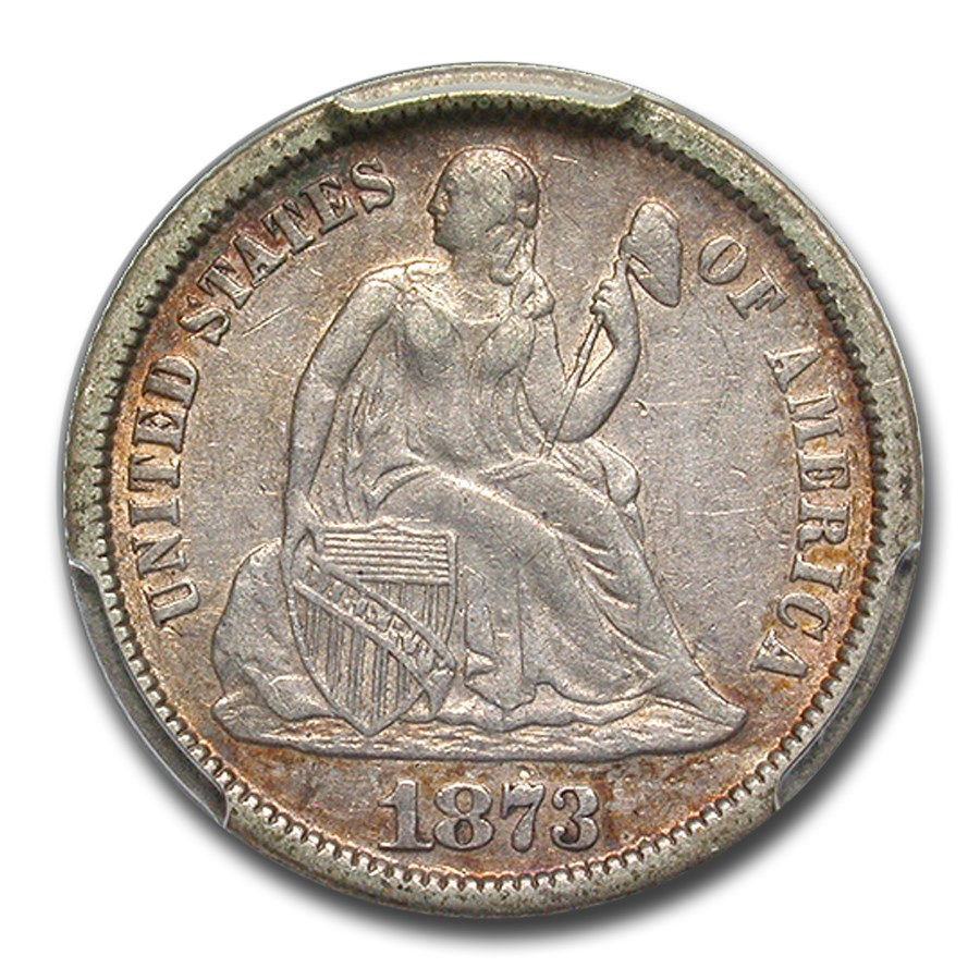 1873 Liberty Seated Dime XF-40 PCGS (Open 3)