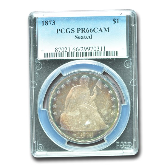 1873 Liberty Seated Dollar PR-66 Cameo PCGS 1873 Liberty Seated Dollar PR-66 Cameo PCGS