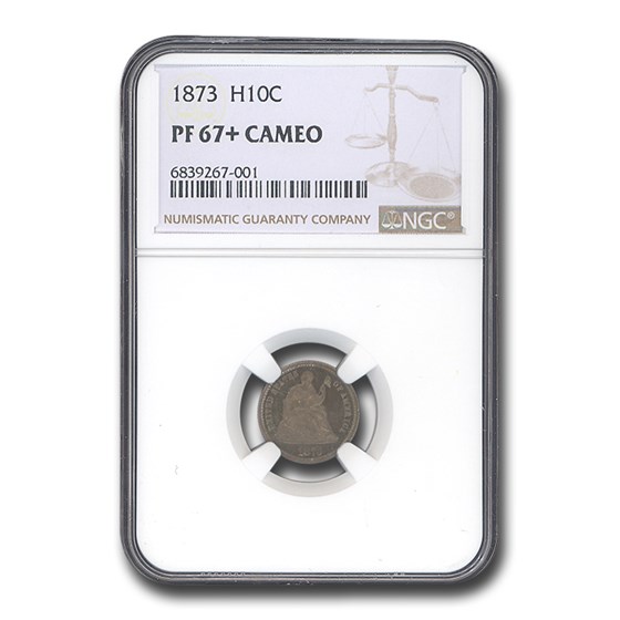 1873 Liberty Seated Half Dime PF-67 Cameo+ NGC 1873 Liberty Seated Half Dime PF-67 Cameo+ NGC