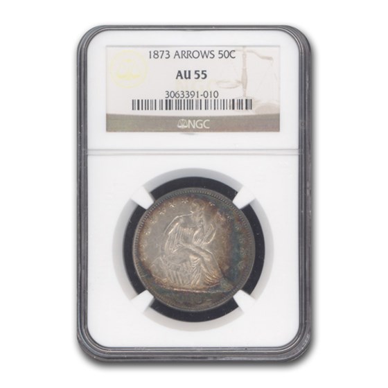 1873 Liberty Seated Half Dollar AU-55 NGC (Arrows) 1873 Liberty Seated Half Dollar AU-55 NGC (Arrows)