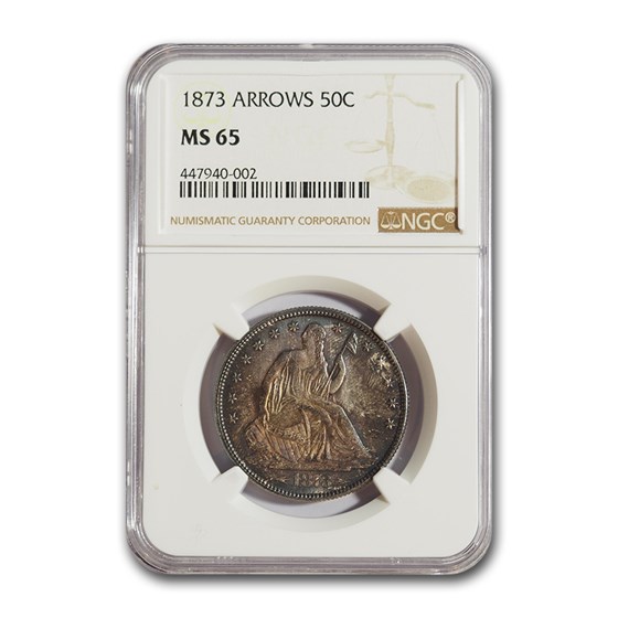 1873 Liberty Seated Half Dollar MS-65 NGC (Arrows) 1873 Liberty Seated Half Dollar MS-65 NGC (Arrows)