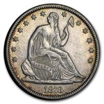 1873 Liberty Seated Half Dollar No Arrows Closed 3 XF