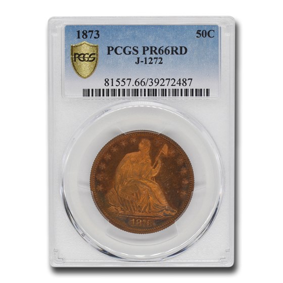 1873 Liberty Seated Half Dollar Pattern PR-66 PCGS (Red, J-1272)