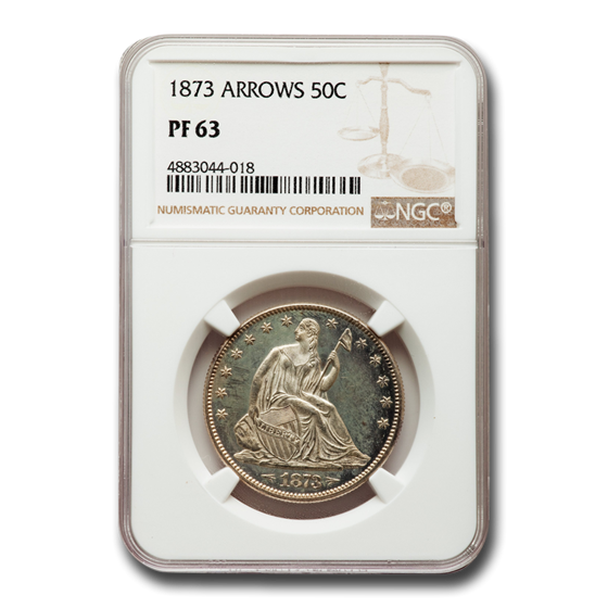 1873 Liberty Seated Half Dollar PF-63 NGC (Arrows) 1873 Liberty Seated Half Dollar PF-63 NGC (Arrows)