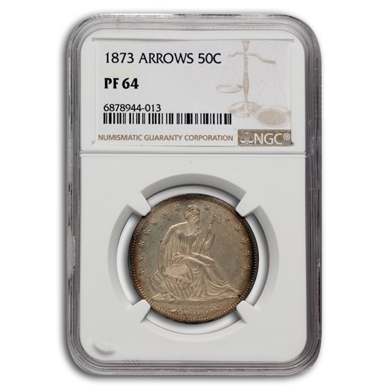 1873 Liberty Seated Half Dollar PF-64 NGC (Arrows)