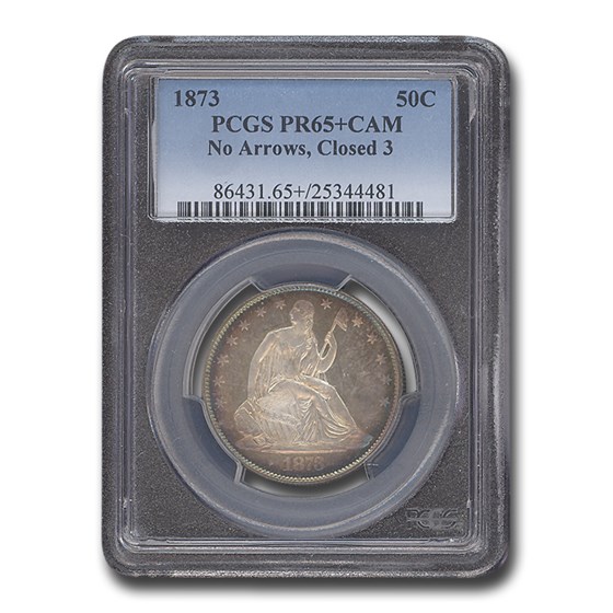 1873 Liberty Seated Half Dollar PR-65+ Cam PCGS (No Arrows Cl. 3) 1873 Liberty Seated Half Dollar PR-65+ Cam PCGS (No Arrows Cl. 3)