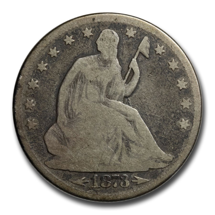 1873 Liberty Seated Half Dollar w/Arrows VG