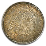 1873 Liberty Seated Quarter AU-58 PCGS (No Arrows, Closed 3)