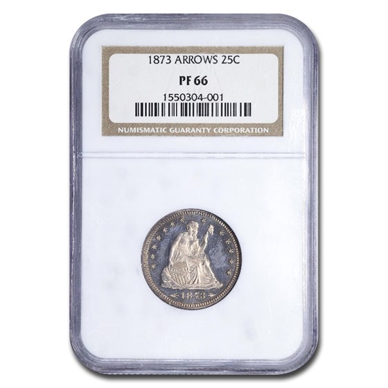 1873 Liberty Seated Quarter PF-66 NGC (Arrows) 1873 Liberty Seated Quarter PF-66 NGC (Arrows)
