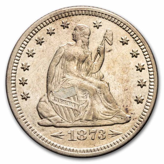 1873 Liberty Seated Quarter w/arrows AU 1873 Liberty Seated Quarter w/arrows AU