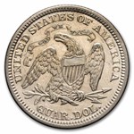 1873 Liberty Seated Quarter w/arrows AU
