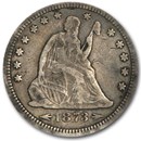 1873 Liberty Seated Quarter w/arrows VF
