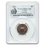 1873 Pattern Shield Nickel PR-66+ PCGS (Red/Brown, J-1264)