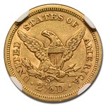 1873-S $2.50 Liberty Gold Quarter Eagle AU-58 NGC