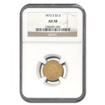 1873-S $2.50 Liberty Gold Quarter Eagle AU-58 NGC