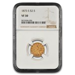 1873-S $2.50 Liberty Gold Quarter Eagle VF-30 NGC