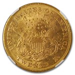 1873-S $20 Liberty Gold Double Eagle AU-58 NGC (Closed 3)