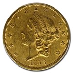1873-S $20 Liberty Gold Double Eagle AU-58 PCGS CAC (Open 3)
