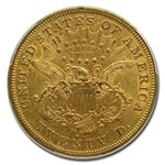1873-S $20 Liberty Gold Double Eagle AU-58 PCGS CAC (Open 3)