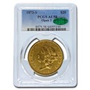 1873-S $20 Liberty Gold Double Eagle AU-58 PCGS CAC (Open 3)