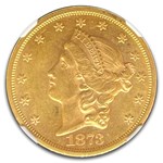 1873-S $20 Liberty Gold Double Eagle Closed 3 AU-58 NGC
