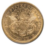 1873-S $20 Liberty Gold Double Eagle Closed 3 MS-61 PCGS
