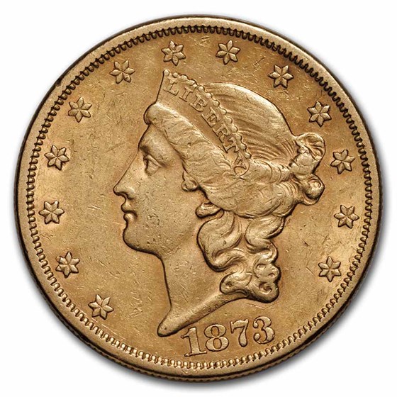 1873-S $20 Liberty Gold Double Eagle Closed 3 XF 1873-S $20 Liberty Gold Double Eagle Closed 3 XF