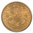 1873-S $20 Liberty Gold Double Eagle Open 3 AU-50 PCGS