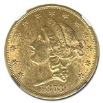 1873-S $20 Liberty Gold Double Eagle Open 3 MS-61 NGC CAC