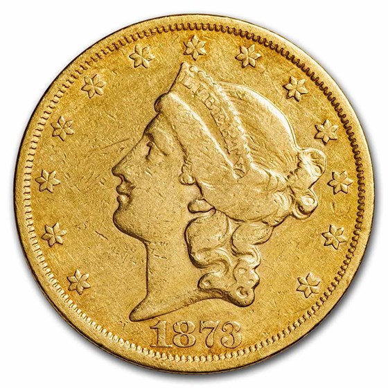 1873-S $20 Liberty Gold Double Eagle Open 3 XF 1873-S $20 Liberty Gold Double Eagle Open 3 XF