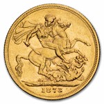 1873-S Australia Gold Sovereign Victoria St. George/Dragon XF