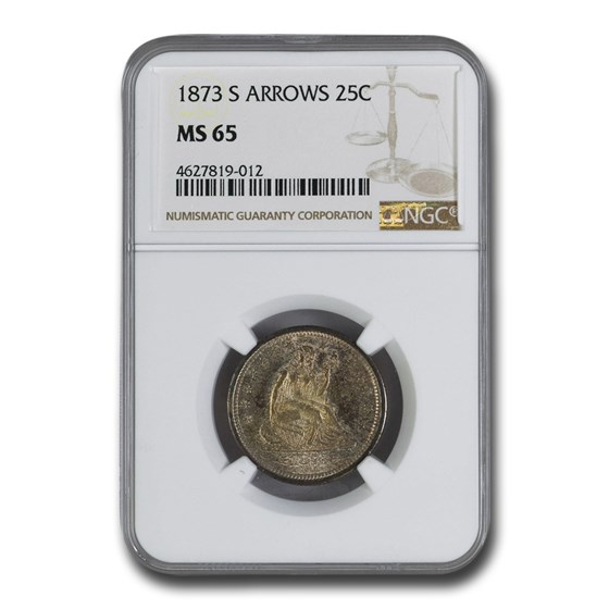 1873-S Liberty Seated Quarter MS-65 NGC (Arrows) 1873-S Liberty Seated Quarter MS-65 NGC (Arrows)