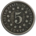 1873 Shield Nickel Open 3 Good