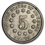 1873 Shield Nickel Open 3 XF