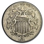 1873 Shield Nickel Open 3 XF