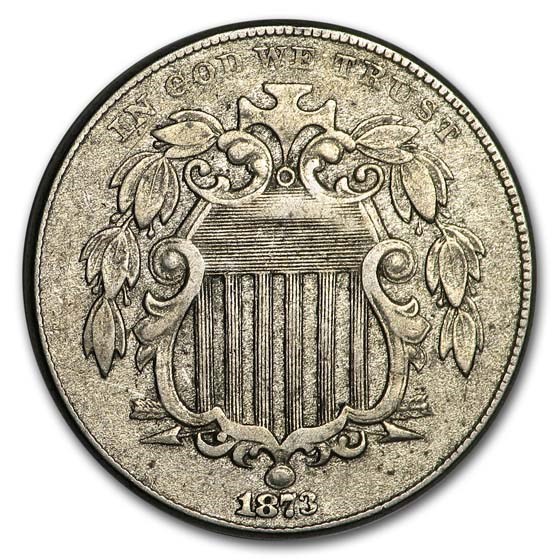1873 Shield Nickel Open 3 XF 1873 Shield Nickel Open 3 XF