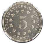 1873 Shield Nickel PF-67 NGC (Closed 3)